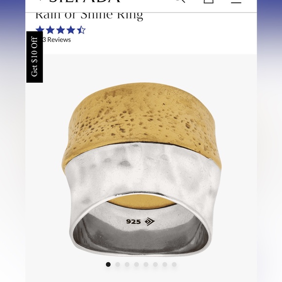Silpada Rain or Shine Two-Tone Silver and Gold Ring - Picture 4 of 4